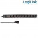 Logilink PDU8C03 | Regleta para Rack 19" x 8, cable conexión C14 