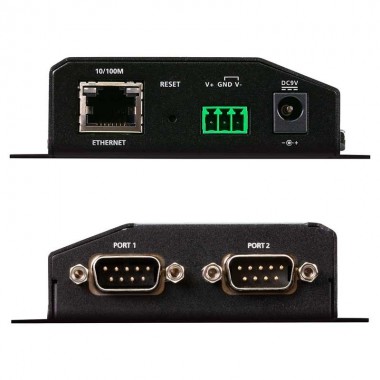 Aten SN3402P - Servidor de dispositivos seguros RS-232 / RS-422 / RS-485 de 2 puertos con PoE