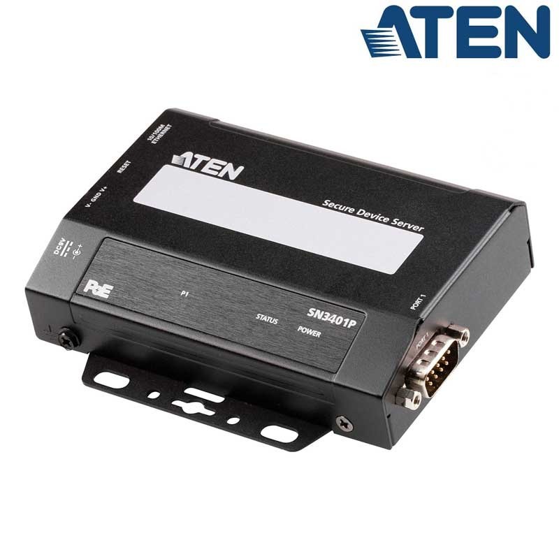 Aten SN3401P - Servidor de dispositivos seguros RS-232 / RS-422 / RS-485 de 1 puerto con PoE