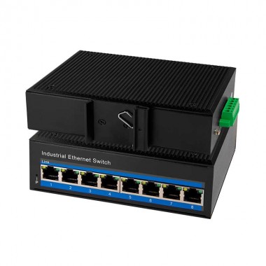 Logilink NS203P - Switch Industrial Gigabit PoE de 8 puertos 10/100/1000