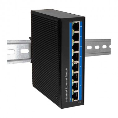 Logilink NS203P - Switch Industrial Gigabit PoE de 8 puertos 10/100/1000