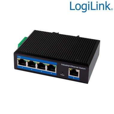 Logilink NS202 - Switch Industrial Gigabit de 5 puertos 10/100/1000