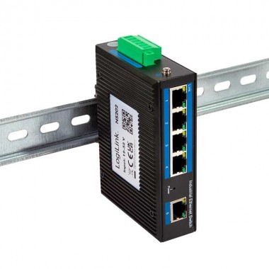Logilink NS202 - Switch Industrial Gigabit de 5 puertos 10/100/1000