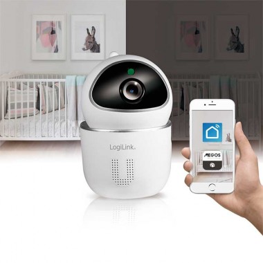 Logilink HS0117 - Cámara IP inteligente Wi-Fi para interiores, compatible con Tuya