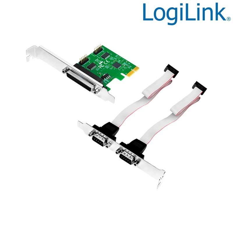 Logilink PC0033 - Tarjeta PCI Express de 2 Puertos RS232 y 1 Paralelo