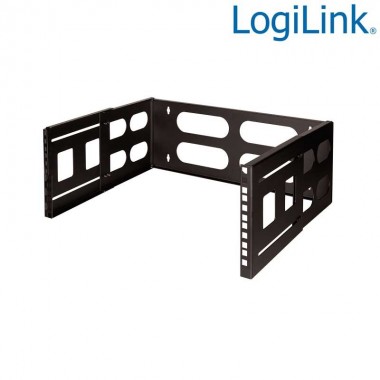 Logilink W04B40B - Soporte de pared 19'' 4U, Negro