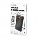 Power Bank 10000 mAh con linterna, Carga Solar Logilink PA0273