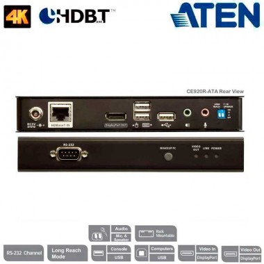 Aten CE920R-ATA - Extensor KVM USB-DisplayPort 4K(100m) HDBaseT™ 2.0 (unidad remota) 