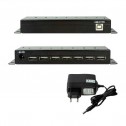 Logilink UA0318 - Hub USB 2.0 de 7 Puertos, Nivel industrial, Metálico