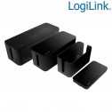 Logilink KAB0077 - Juego de 3 Cajas organizador de cables, Negras