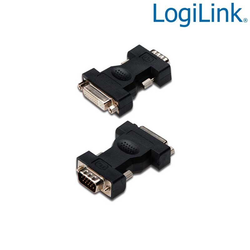 Logilink AD0002 - Adaptador VGA (15) Macho a  DVI-I (24+5) Hembra | Marlex Conexion