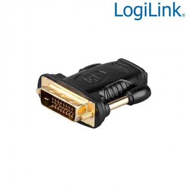 Adaptador DVI D (24+1) Macho a HDMI tipo A (19p) Hembra Logilink AH0001