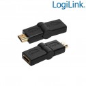 Logilink AH0011 - Adaptador HDMI tipo A Macho-Hembra Ángulo Móvil 180º | Marlex Conexion
