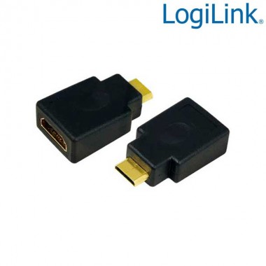 Adaptador Mini HDMI C Macho a HDMI A Hembra Logilink AH0009