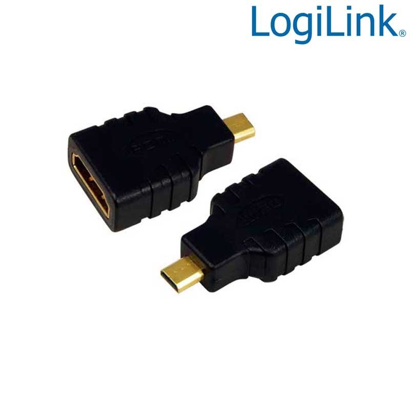 Logilink AH0010 - Adaptador Micro HDMI D Macho a HDMI A Hembra