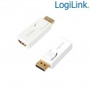 Logilink CV0057 - Adaptador DisplayPort 1.1 Macho-HDMI Hembra | Marlex Conexion 