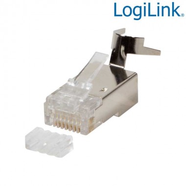 Logilink MP0033 - 50 Conectores RJ45 Macho FTP Cat.6A para cable Cat7, Cat.6A