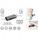 Logilink CR0043 - Lector de tarjetas USB 3.2 Gen1, para tarjeta SD y microSD, caja de aluminio