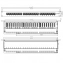 Logilink NP0061 - Patch Panel 19" Cat. 6A STP 24 puertos, Negro | Marlex Conexion