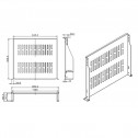 Logilink SF2C45B - Bandeja Colgante 19'' 2U Fondo 400 Negra | Marlex Conexion