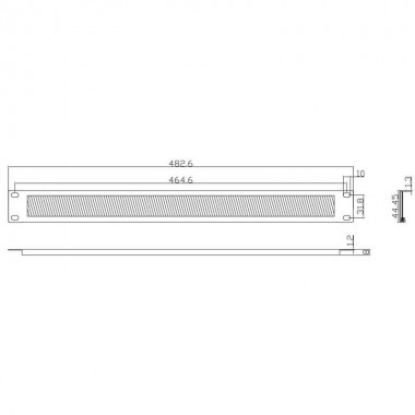 Logilink ORCEB1B - Panel Pasacables 19" 1U con Cepillo,Negro | Marlex Conexion