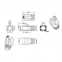 Logilink MP0034 - Funda Conector RJ45 Macho Gris (Bolsa 10 pcs),8,0 mm