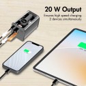 Logilink PA0307 - Power bank 20000 mAh, Transparente 