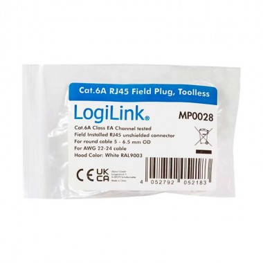 Logilink MP0028 - Conector RJ45 UTP Cat.6A Macho "toolless"
