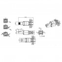Logilink MP0028 - Conector RJ45 UTP Cat.6A Macho "toolless"