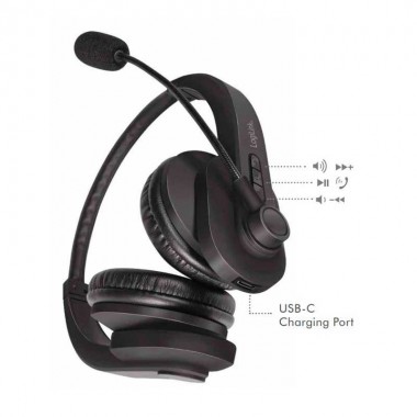 Logilink BT0060 - Auriculares Bluetooth V5.0 estéreo con micrófono