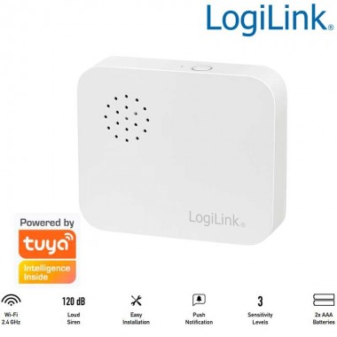 Logilink SH0109 - Sensor de vibración inteligente Wi-Fi, compatible con Tuya