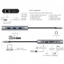 Logilink UA0383 - Docking station USB-C 3.2 Gen 1 a HDMI -VGA-LAN-USB-C PD-USB A 3.0-Audio-Card Reader