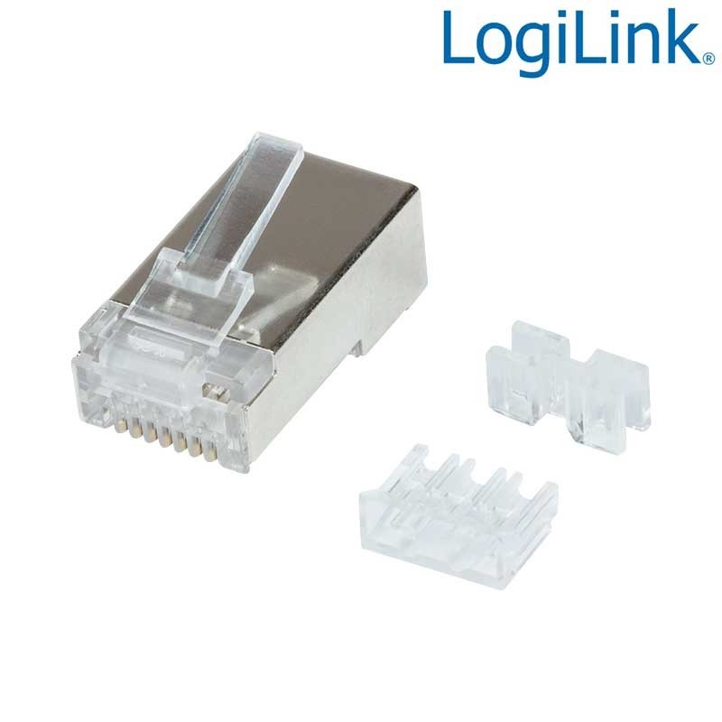 Logilink MP0070 - 50 Conectores modular RJ45 Cat.6A apantallado, con placa guía Logilink MP0070 Logilink MP0070 - 50 Conectores modular RJ45 Cat.6A apantallado, con placa guía Logilink MP0070