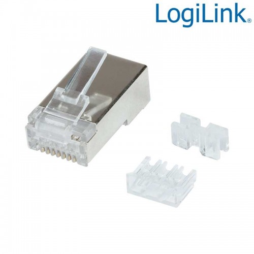 Logilink MP0070 - 50 Conectores modular RJ45 Cat.6A apantallado, con placa guía Logilink MP0070