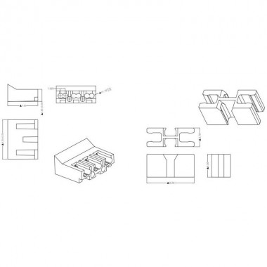 Logilink MP0070 - 50 Conectores modular RJ45 Cat.6A apantallado, con placa guía Logilink MP0070