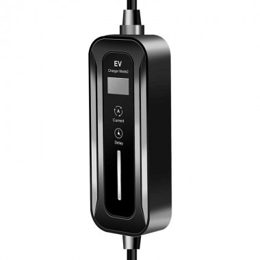 Logilink EVL0100 - Estación de carga portatil para vehículos eléctricos, CEE 7/7 a tipo 2, monofásica, 16 A, 3,6 kW