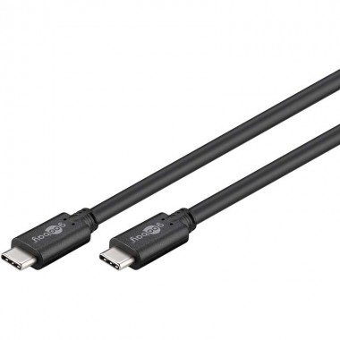 Cable USB 3.2 (Gen 1) Tipo C, Negro, 5 Gbps de 2m