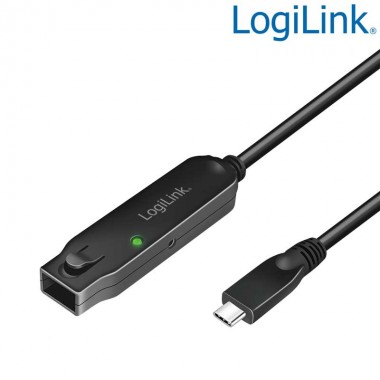 Logilink UA0418 - 5m Cable Amplificador USB 3.2 (Gen2) 10 Gbps, USB C - USB C