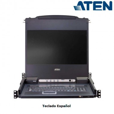 Aten CL5716MW - KVM LCD 17,3" de 16 puertos USB PS/2 VGA, Rack 19",Español