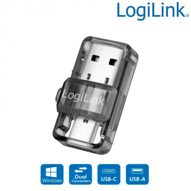 Logilink BT0054 - Adaptador USB-A / USB-C Bluetooth 5.0 USB 3.2 Gen 1, 10 m