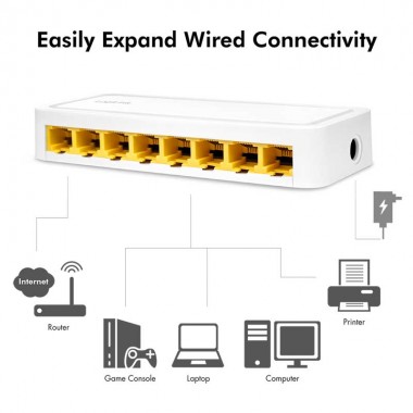 Logilink NS0115 - Switch Gigabit 8 puertos 10/100/1000 Sobremesa Blanco