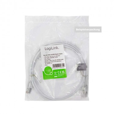 Logilink CQ9022S - 50cm Latiguillo RJ45 CAT6A UFTP Ultra Delgado SLIM Gris