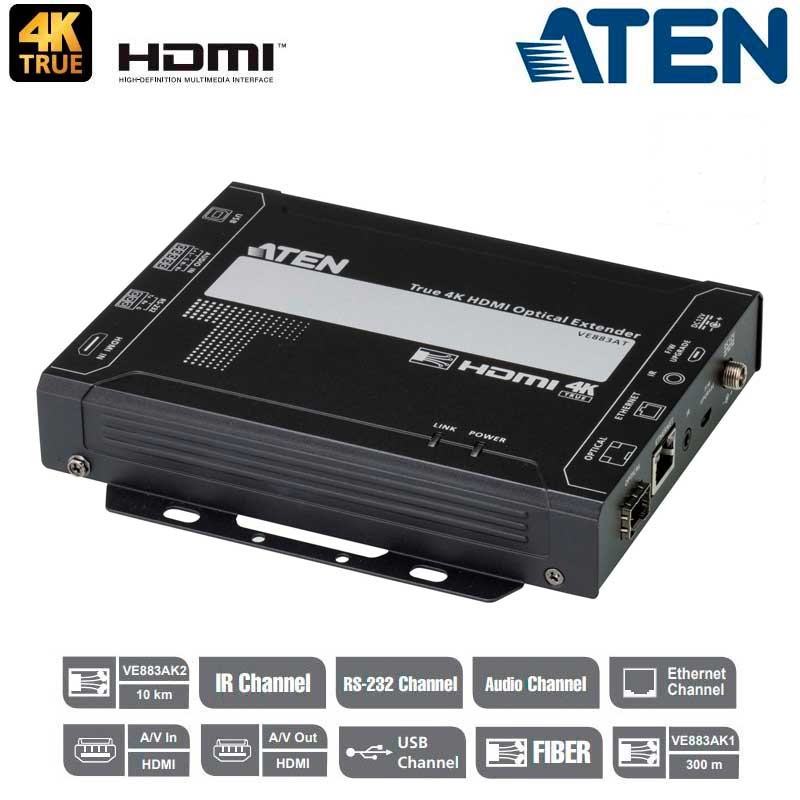 Aten VE883ATK1 - Transmisor Extensor óptico True 4K HDMI (300m)