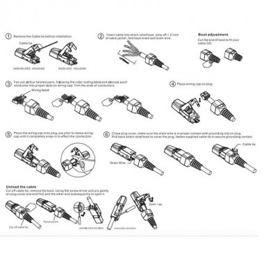 Logilink MP0044 - Conector RJ45 STP Cat.6A 10 GbE Macho, Sin Herramientas