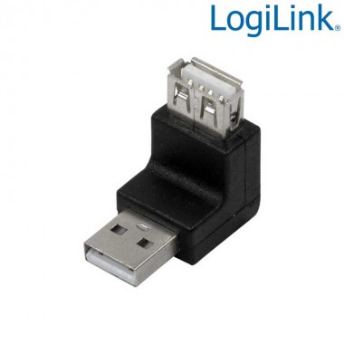 Logilink AU0027 - Adaptador USB 2.0 A Macho-Hembra Acodado 270º