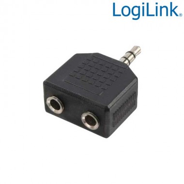 Logilink CA1002 - Adaptador Jack 3,5 M a 2 Jack 3,5 H Stereo Compacto | Marlex Conexion