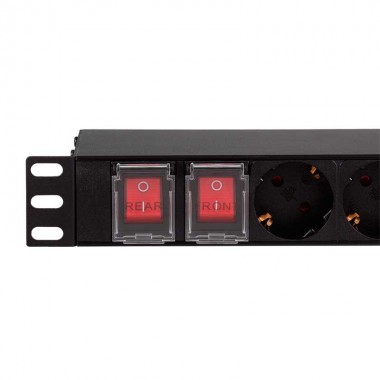 Logilink PDU1601 - Regleta de alimentación Rack 19" de 16 Tomas protegida con interruptor