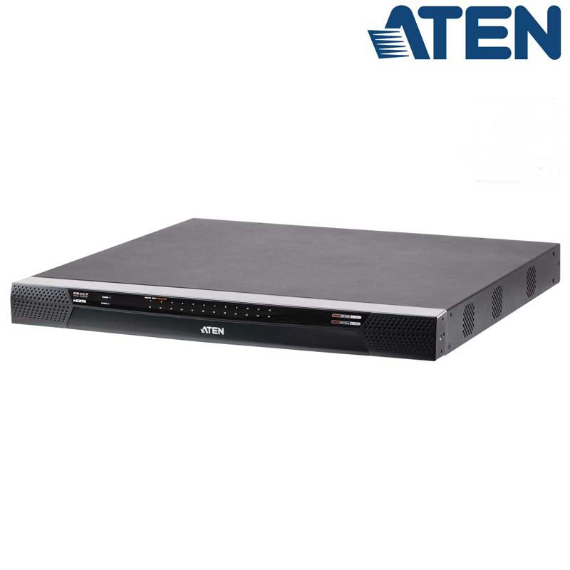 Aten KN4024VB - KVM CAT5e/6 de 24 Puertos sobre IP de 4 buses con Audio y Virtual Media