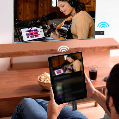 Logilink HDW0104 - Kit de transmisión HDMI inalámbrico, USB-C a HDMI, compacto, 30 m, 4K a 60 Hz