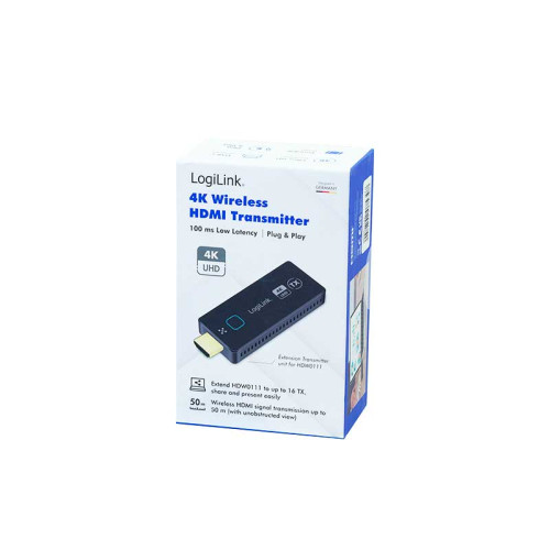 Logilink HDW0111AT - Transmisor BYOD HDMI para HDW0111, inalámbrica, 50 m, 4K a 60 Hz